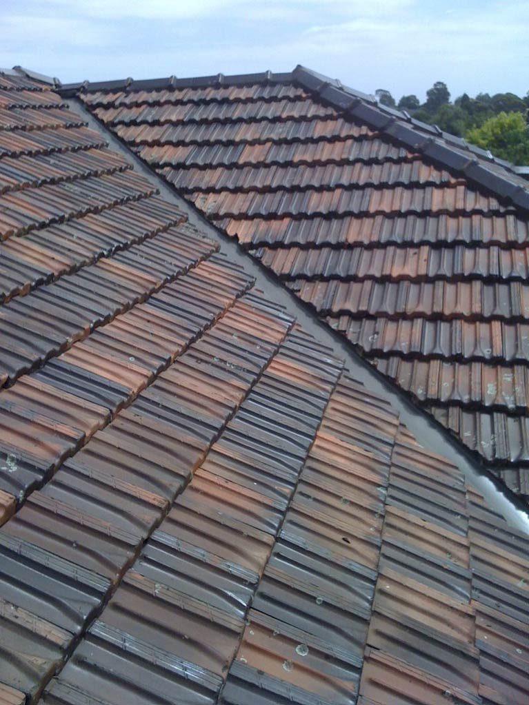 Brown tile roof restored on a Melbourne home